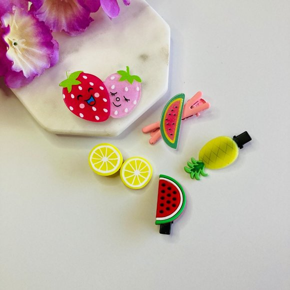 Summer Fruits Set 5 PCs Hair Clips for Girls & Toddler - Picture 5 of 6